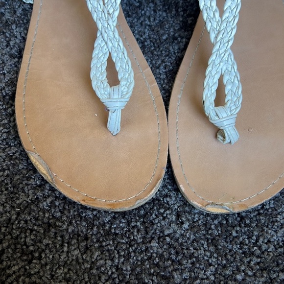 White Flat Sandals - Picture 2 of 3